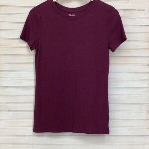 TIME AND TRU Women's Short Sleeve Tee - Rich Berry